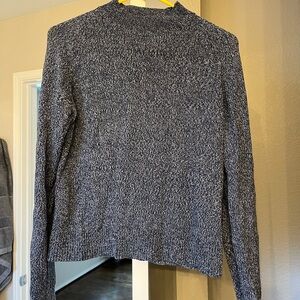 Everlane Blue Mock Neck Sweater